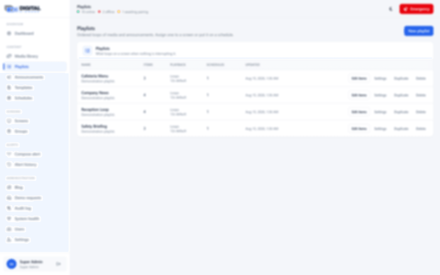 Playlists & media